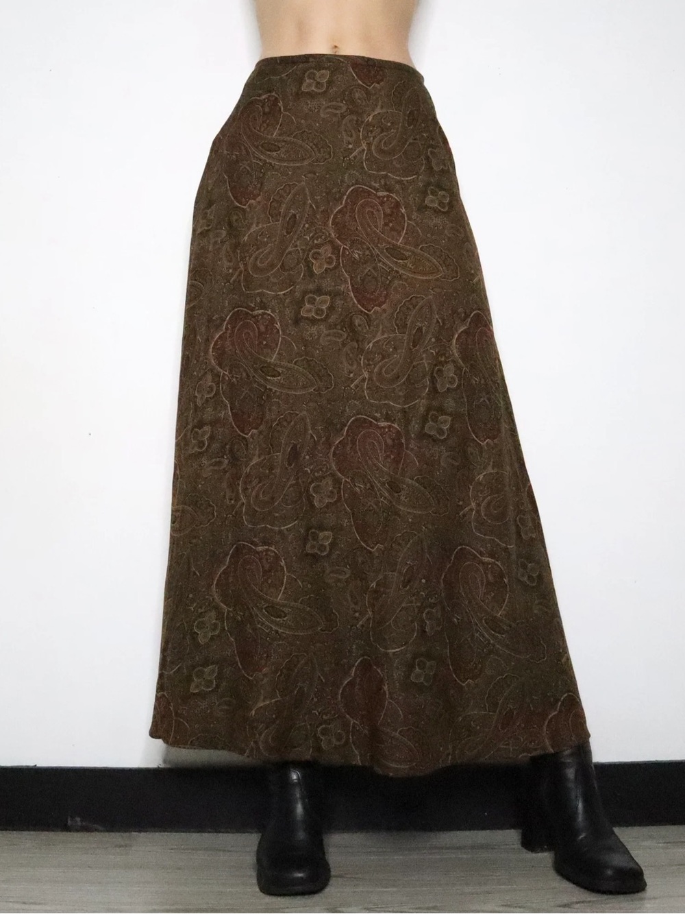 Lauren Ralph Lauren Brown Paisley Maxi Skirt